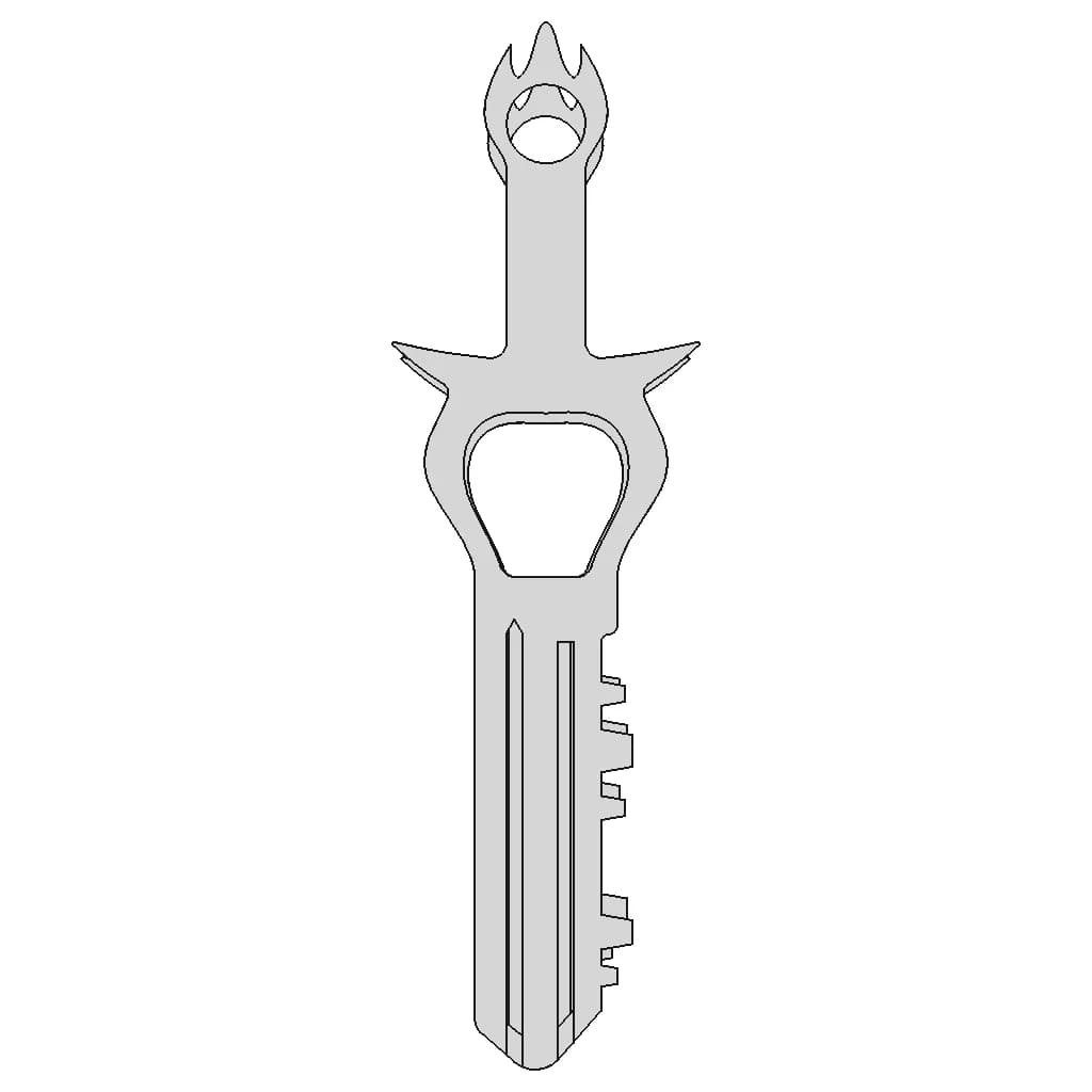 Key_Sword_2 | 3D Engineering Design File_0_0_degree_snapshot