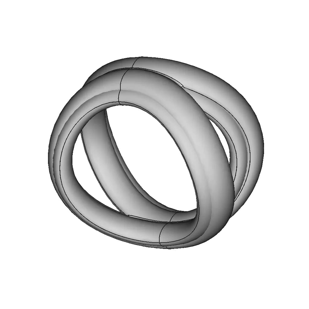 Organic Ring 3 | 3D Engineering Design File_60_30_degree_snapshot
