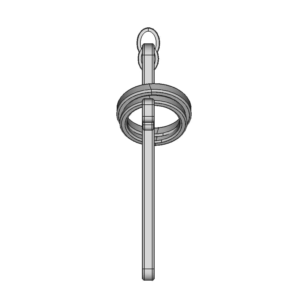 Carbon Cross Pendant And Gold Ring | High-Quality CAD Model_0_270_degree_snapshot