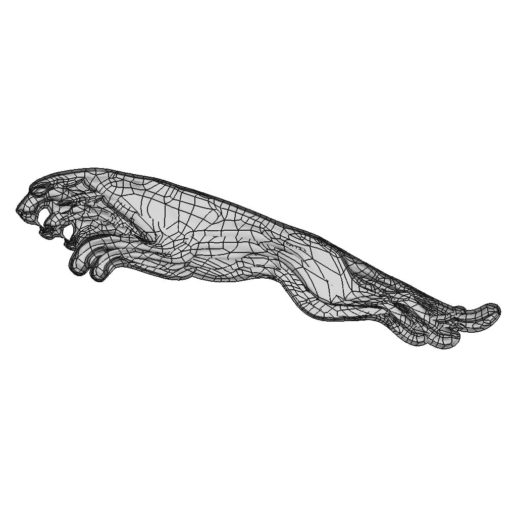 Jaguar Logo 3D Model - High Detail Model | 3D Engineering Design File_270_0_degree_snapshot