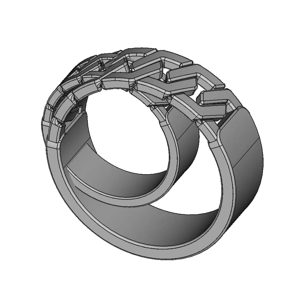 Worn Out Metal Ring | High-Quality CAD Model_60_30_degree_snapshot