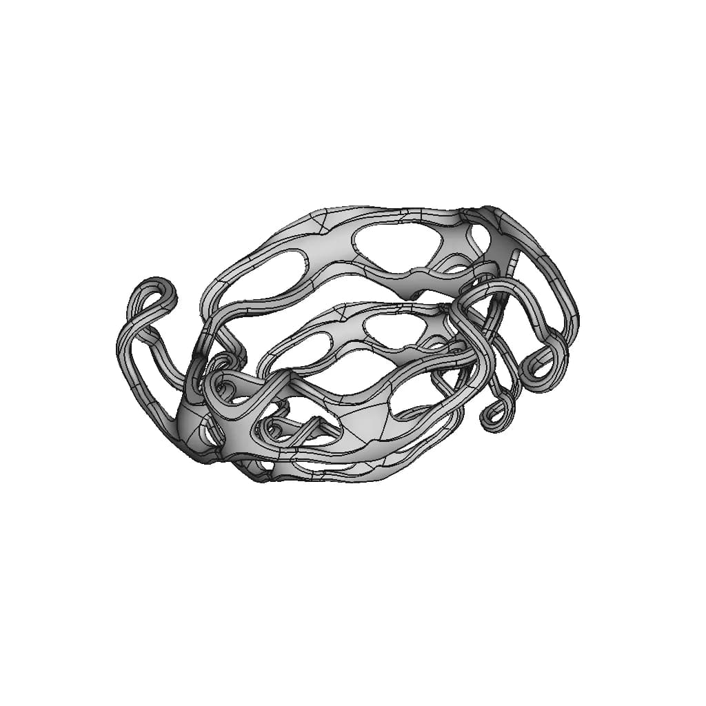 Organic Ring Design 05 - Downloadable CAD Representation_60_30_degree_snapshot