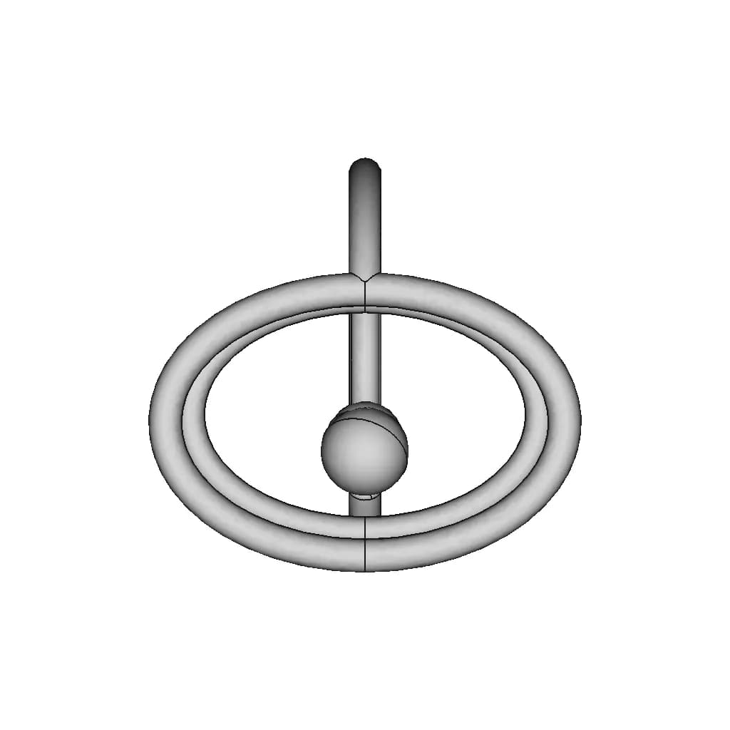 Ring Ellipse Gold And Pearl | 3D Engineering Design File_0_0_degree_snapshot