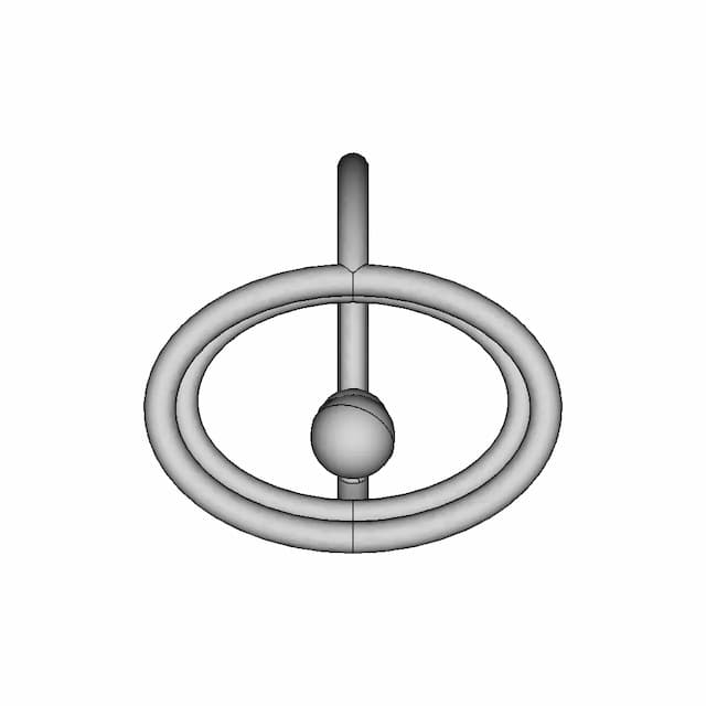 Ring Ellipse Gold And Pearl | 3D Engineering Design File