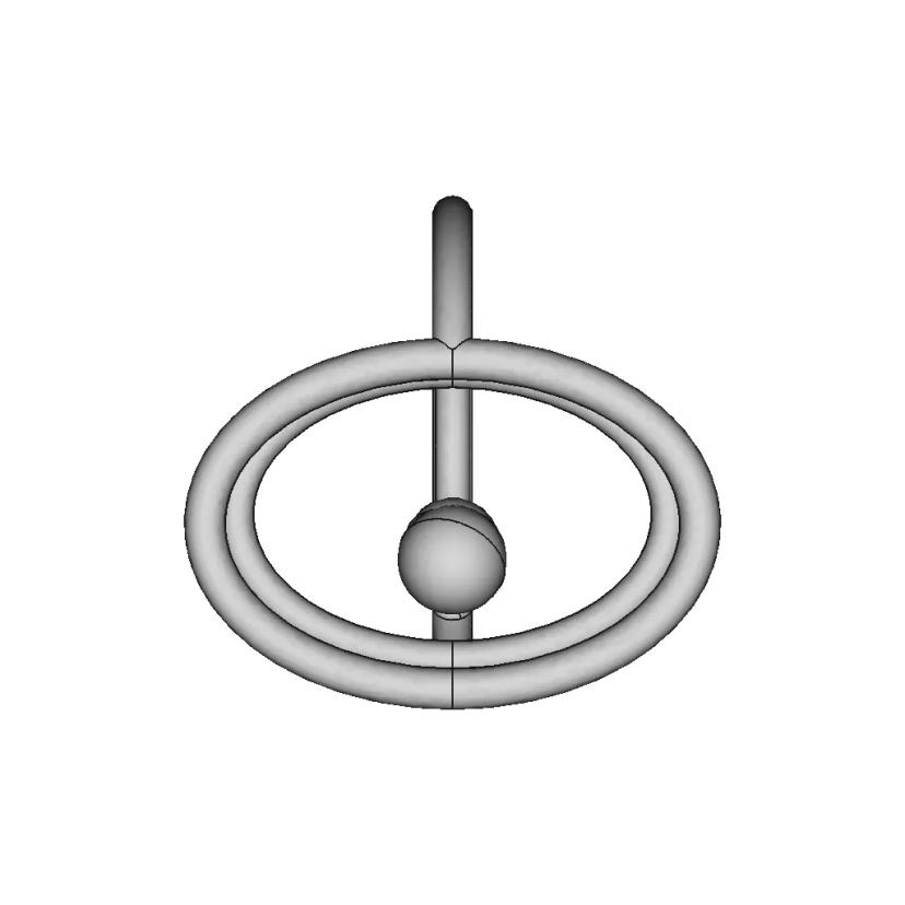 Ring Ellipse Gold And Pearl | 3D Engineering Design File