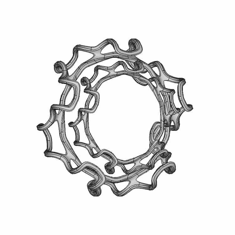 Organic Ring Design 04A | High-Quality CAD Model