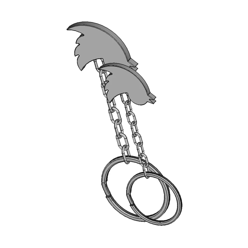 Twitter Logo Keychain - Downloadable CAD Representation_60_30_degree_snapshot