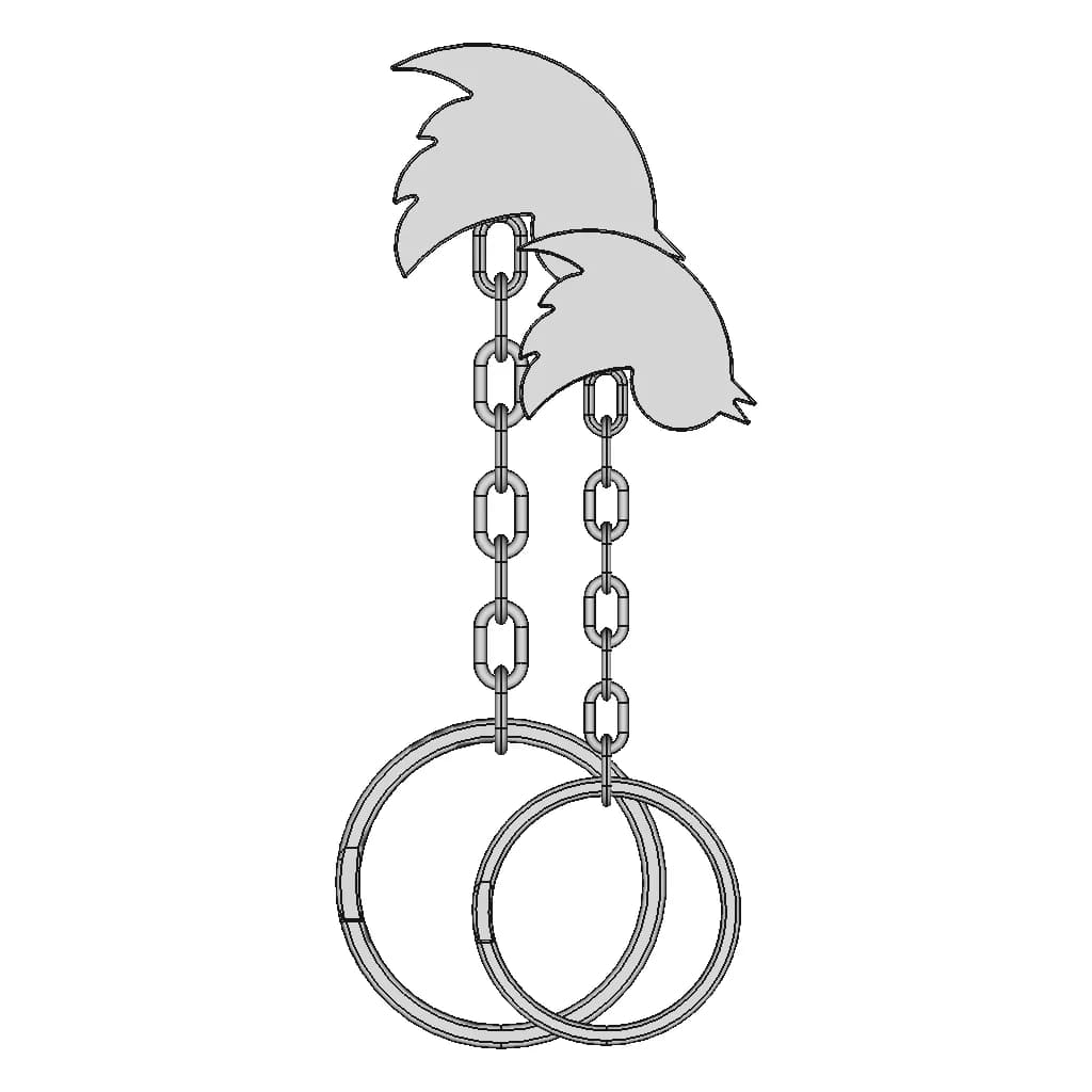 Twitter Logo Keychain - Downloadable CAD Representation_90_0_degree_snapshot