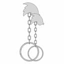 Twitter Logo Keychain - Downloadable CAD Representation_90_0_degree_snapshot