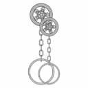 Keychain 9 | High-Quality CAD Model_90_0_degree_snapshot