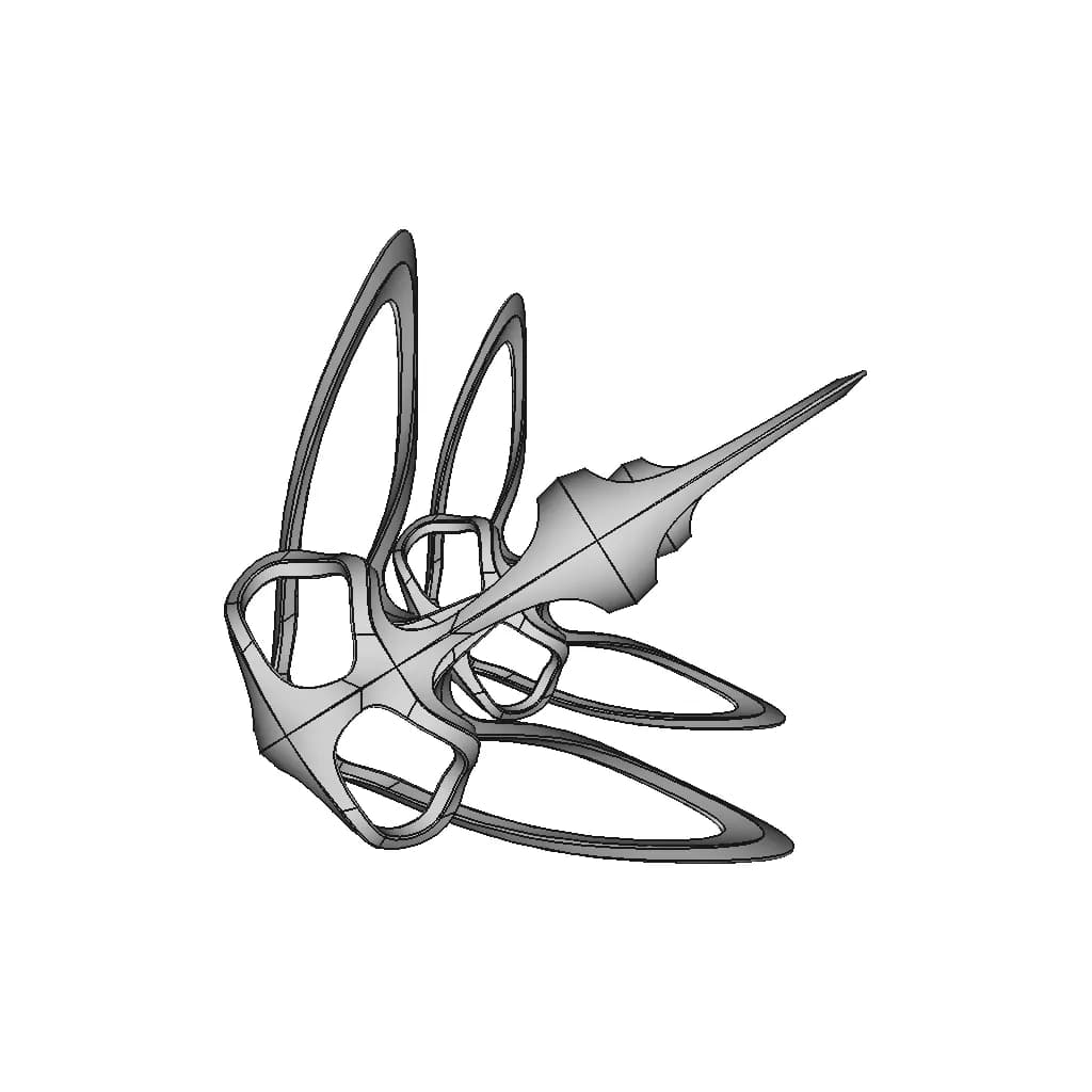 Emergent Organic Shape 02 - Standard Mechanical Component_0_0_degree_snapshot