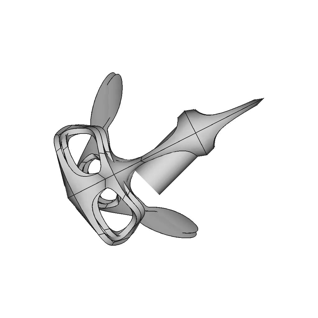 Emergent Organic Shape 01 | High-Quality CAD Model_0_0_degree_snapshot