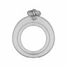 Gold Crossed Ring And Spiral Motif | 3D Engineering Design File_90_0_degree_snapshot