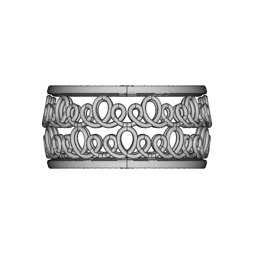 Green Gold Ring With Spiral Decoration - Standard Mechanical Component_0_0_degree_snapshot