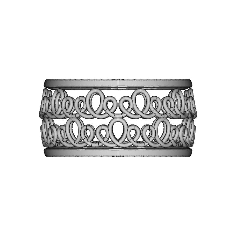 Green Gold Ring With Spiral Decoration - Standard Mechanical Component