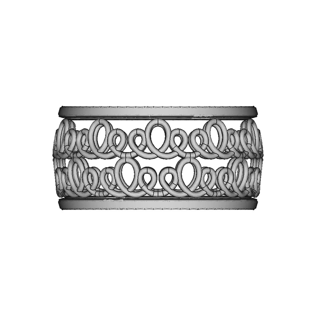 Green Gold Ring With Spiral Decoration - Standard Mechanical Component_0_270_degree_snapshot