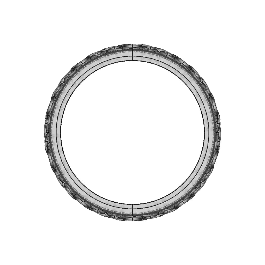 Green Gold Ring With Spiral Decoration - Standard Mechanical Component_90_0_degree_snapshot