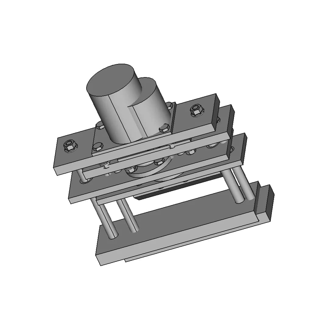 Pneumatic Cutter Model Design - Downloadable CAD Representation_60_30_degree_snapshot