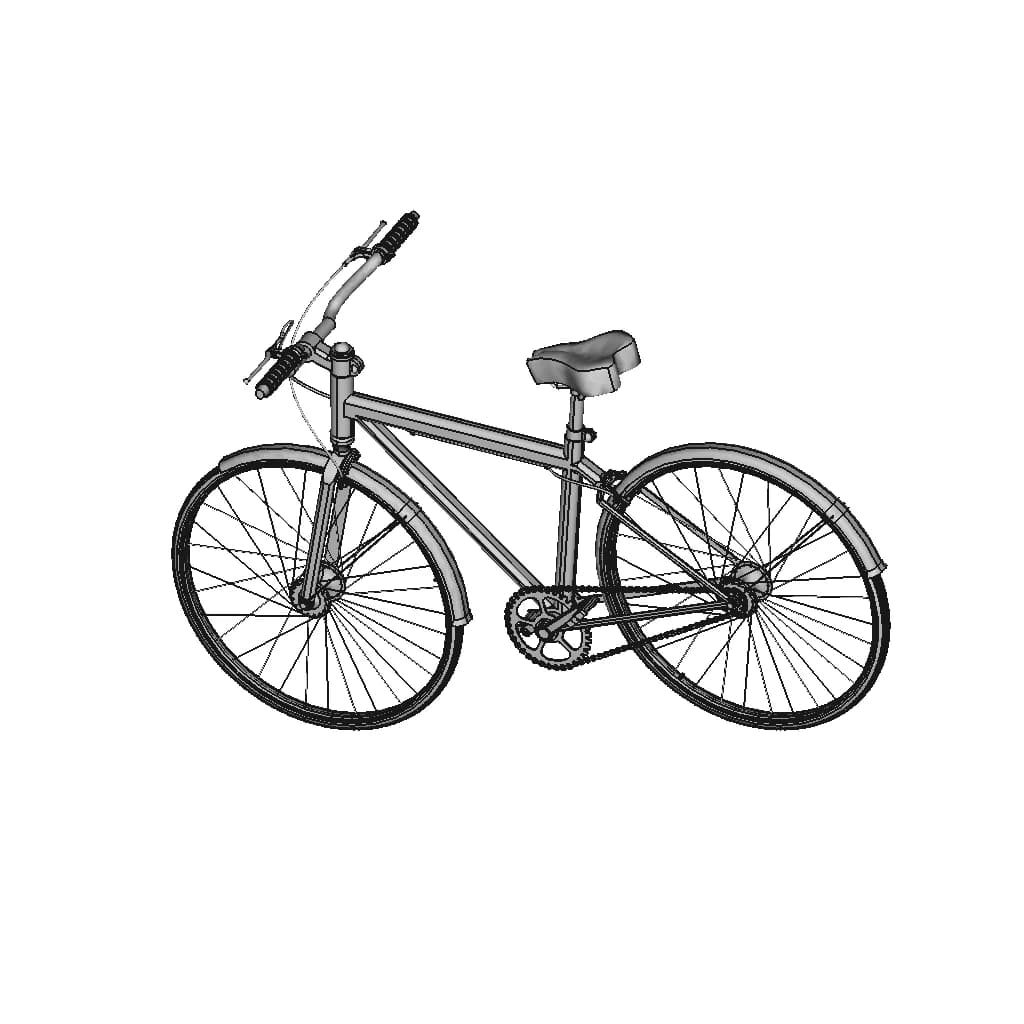 Bicycle | 3D Engineering Design File_60_30_degree_snapshot