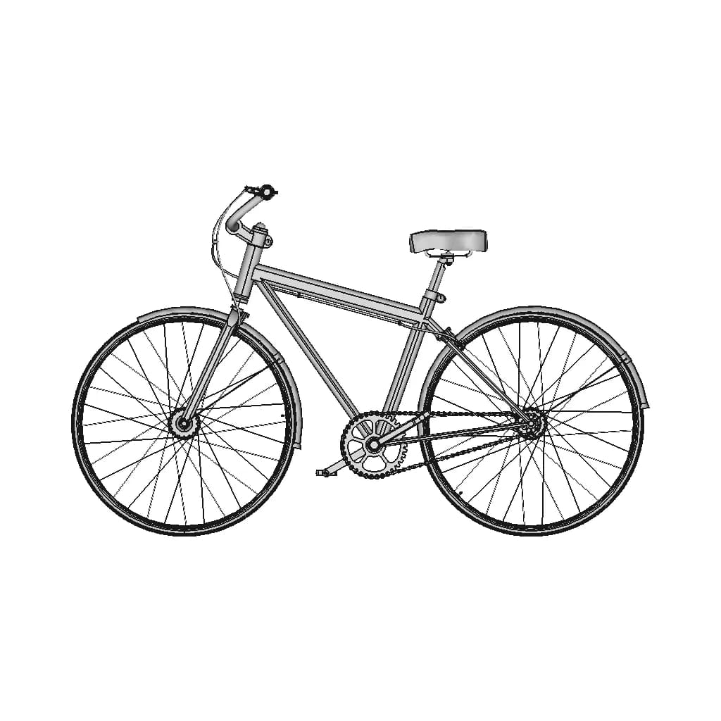 Bicycle | 3D Engineering Design File_90_0_degree_snapshot