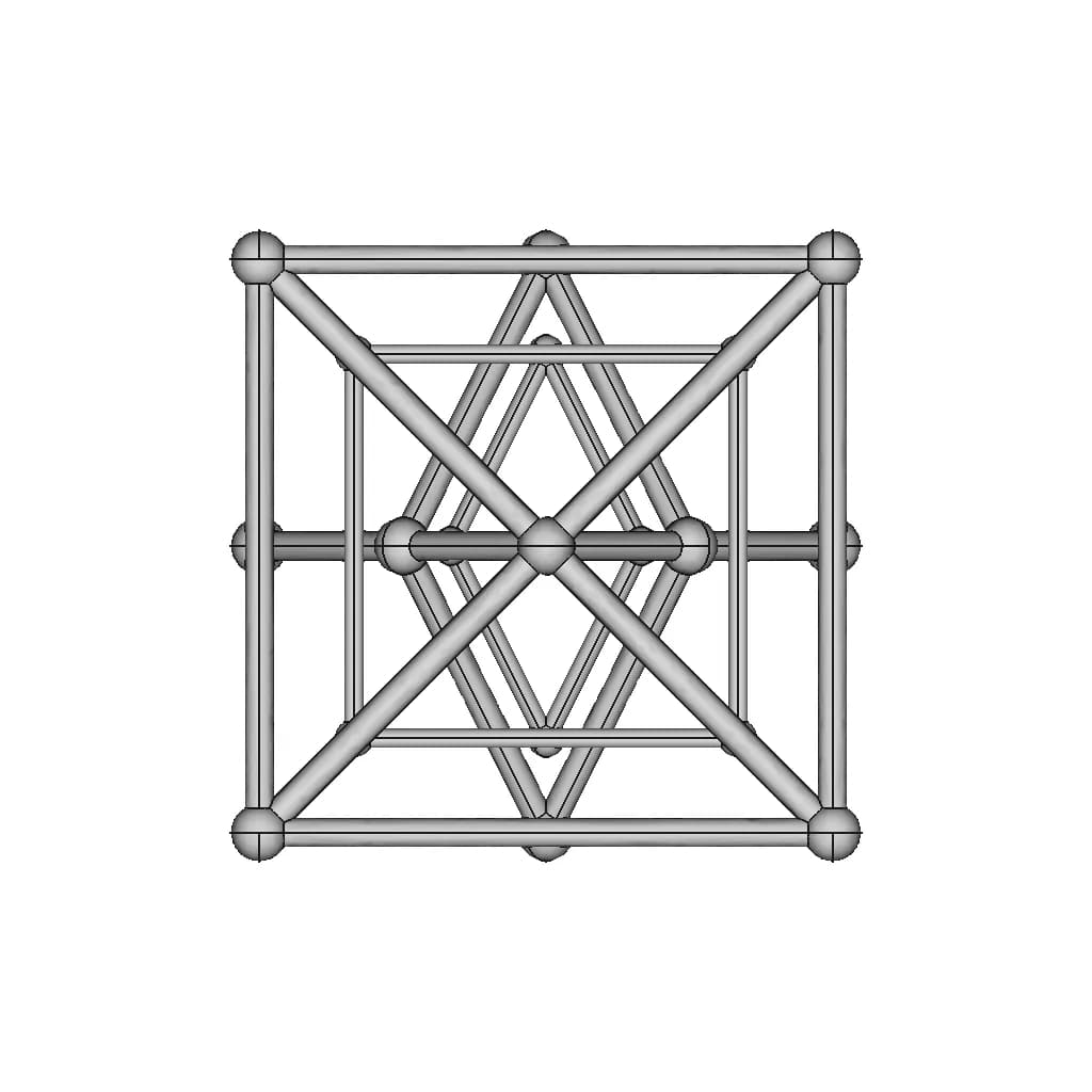 Metatron Gold 110 X110 5.6 11 Balls Hlw 1.1 122219.Step - Downloadable CAD Representation_0_0_degree_snapshot