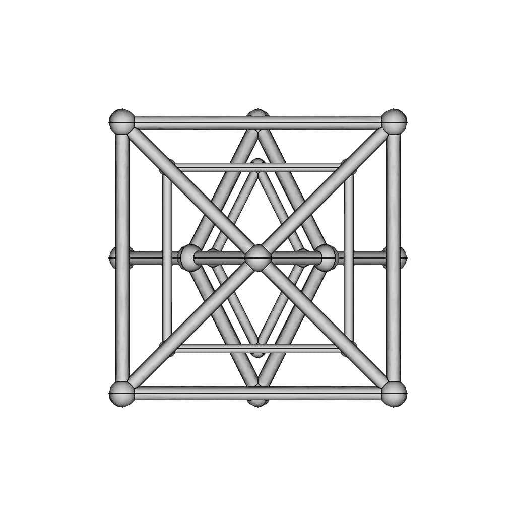Metatron Gold 110 X110 5.6 11 Balls Hlw 1.1 122219.Step - Downloadable CAD Representation_0_90_degree_snapshot