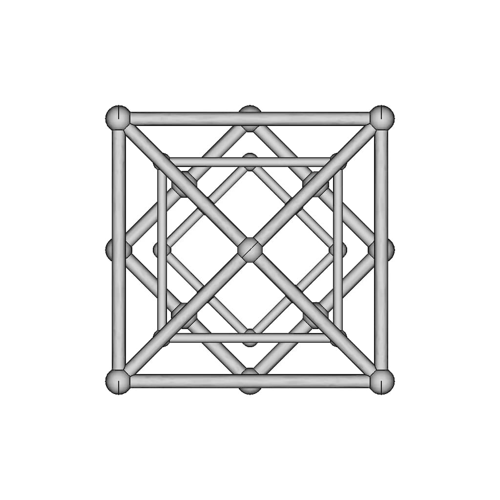Metatron Gold 110 X110 5.6 11 Balls Hlw 1.1 122219.Step - Downloadable CAD Representation_270_0_degree_snapshot