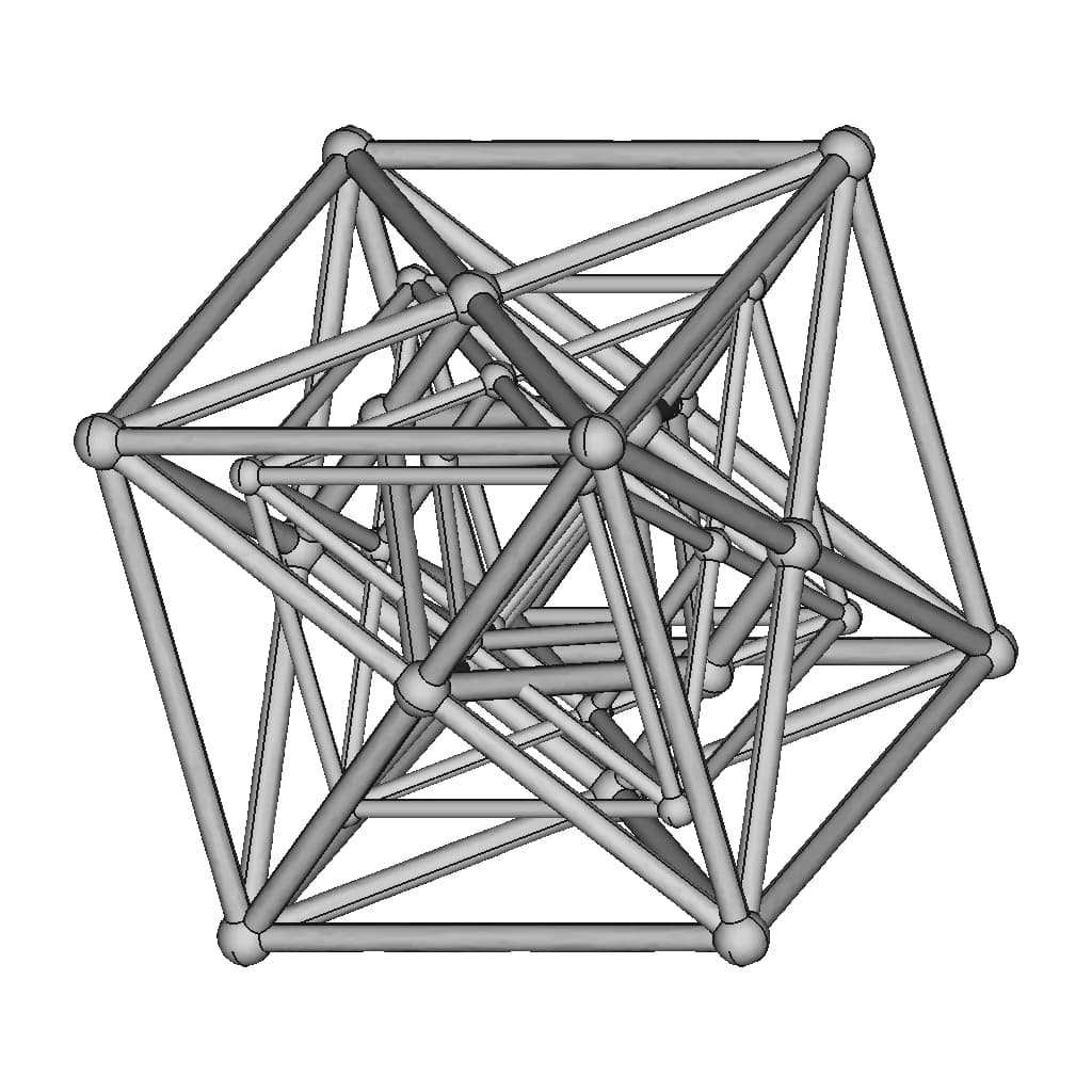 Metatron Gold 110 X110 5.6 11 Balls Hlw 1.1 122219.Step - Downloadable CAD Representation_60_30_degree_snapshot