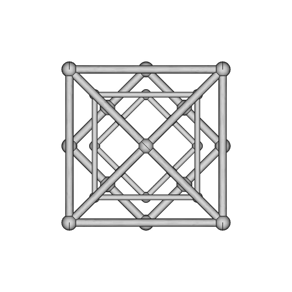 Metatron Gold 110 X110 5.6 11 Balls Hlw 1.1 122219.Step - Downloadable CAD Representation_90_0_degree_snapshot