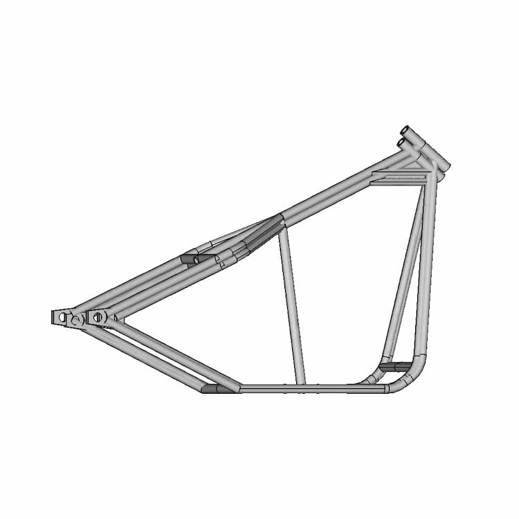 Custom Chopper Frame - Downloadable CAD Representation