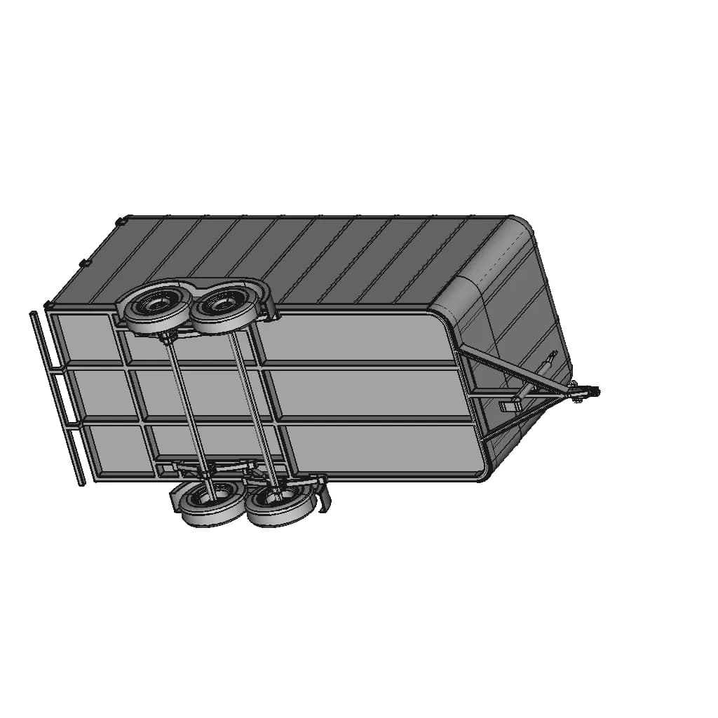 7X 14 Utility Trailer - Standard Mechanical Component_60_30_degree_snapshot