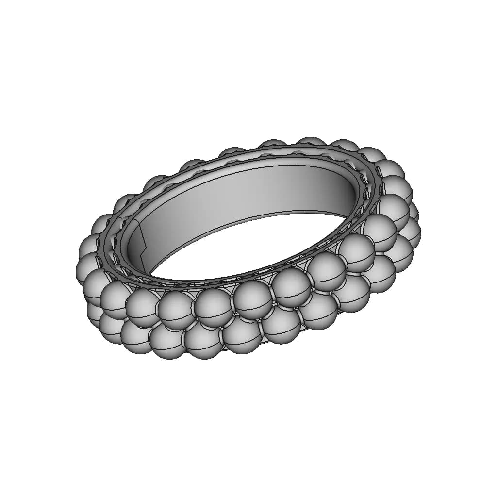 Assortment Of Fingerrings | High-Quality CAD Model_60_30_degree_snapshot