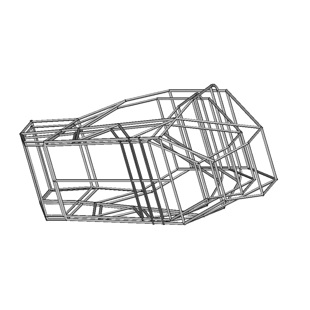 Custom Baja Chassis - Downloadable CAD Representation_60_30_degree_snapshot