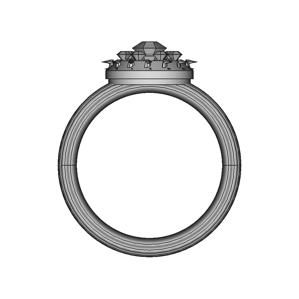 Ring #8 | High-Quality CAD Model_90_0_degree_snapshot