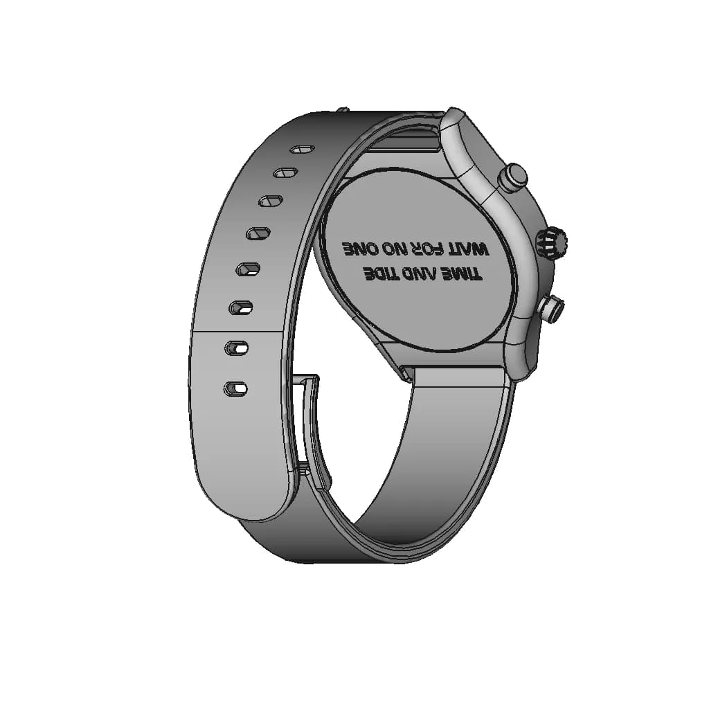 Analog Watch By Tommy Mueller - Downloadable CAD Representation_60_30_degree_snapshot