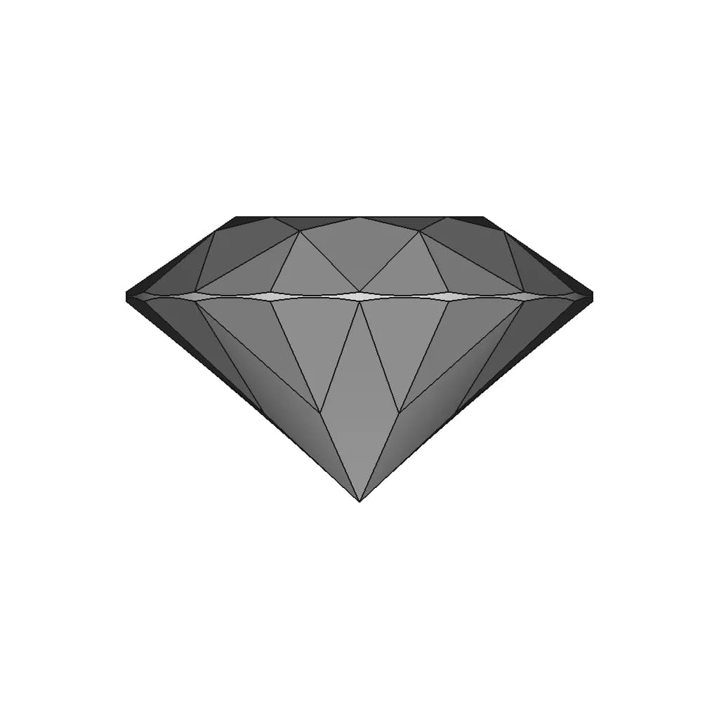 Classic Cut Diamond, 57 Sides/ Бриллиант Классической Огранки, 57 Граней - Downloadable CAD Representation_0_270_degree_snapshot