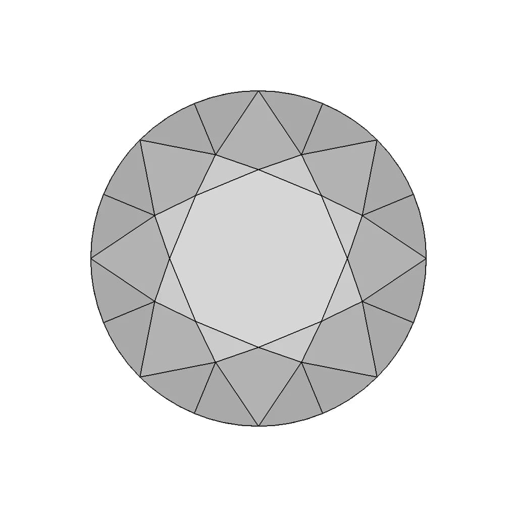 Classic Cut Diamond, 57 Sides/ Бриллиант Классической Огранки, 57 Граней - Downloadable CAD Representation_270_0_degree_snapshot