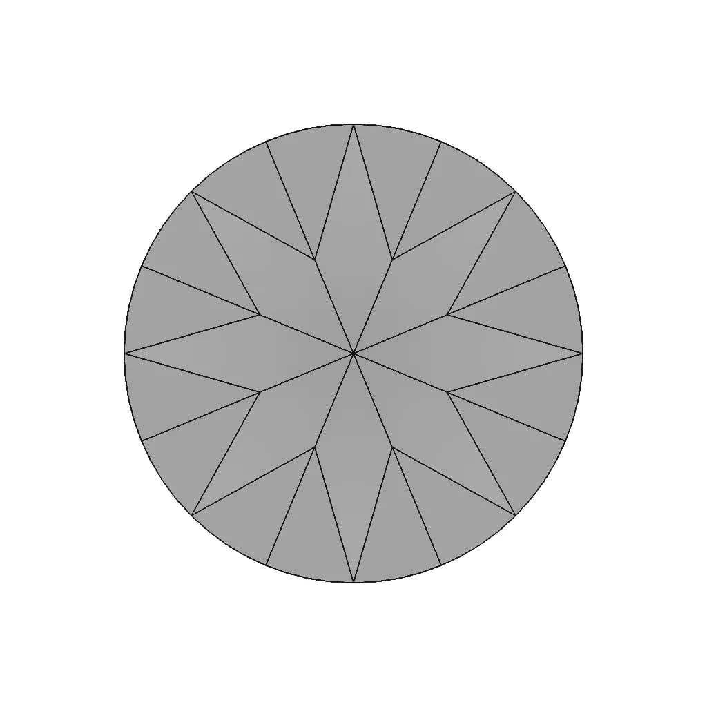 Classic Cut Diamond, 57 Sides/ Бриллиант Классической Огранки, 57 Граней - Downloadable CAD Representation_90_0_degree_snapshot