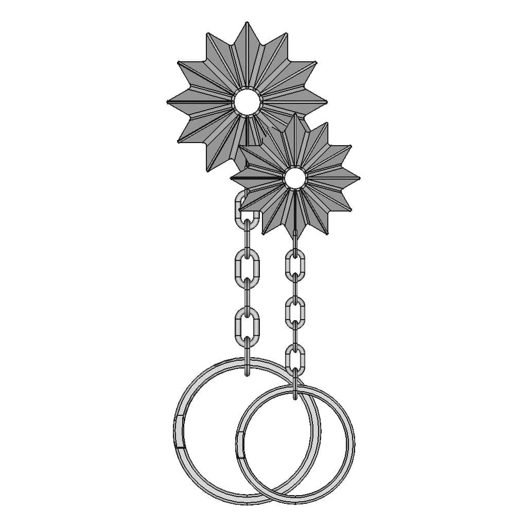 Keychain 7 | High-Quality CAD Model_90_0_degree_snapshot