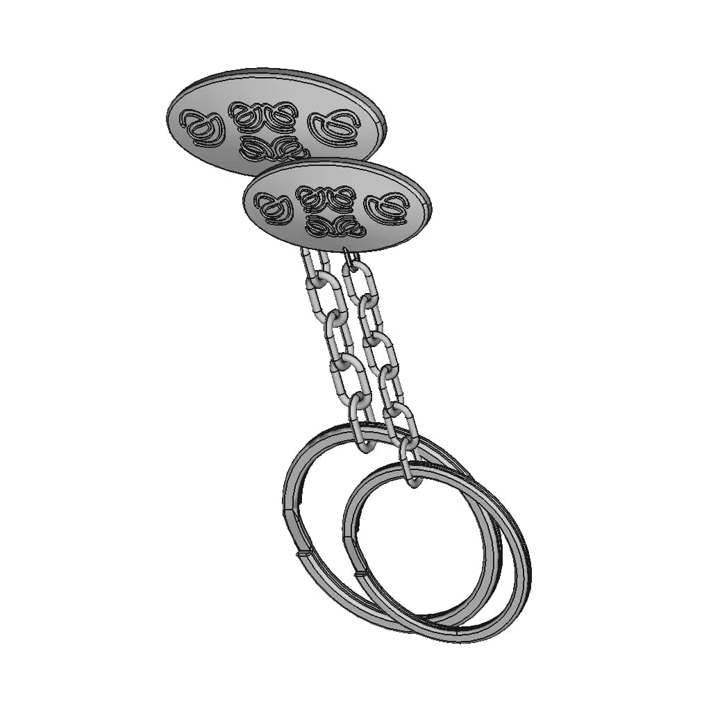 Keychain 6 | High-Quality CAD Model_60_30_degree_snapshot