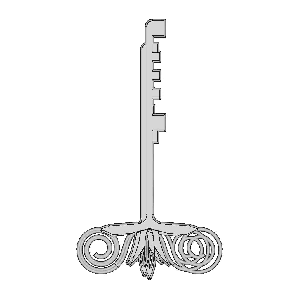 Antique Palace Key For Mab - Standard Mechanical Component_90_0_degree_snapshot