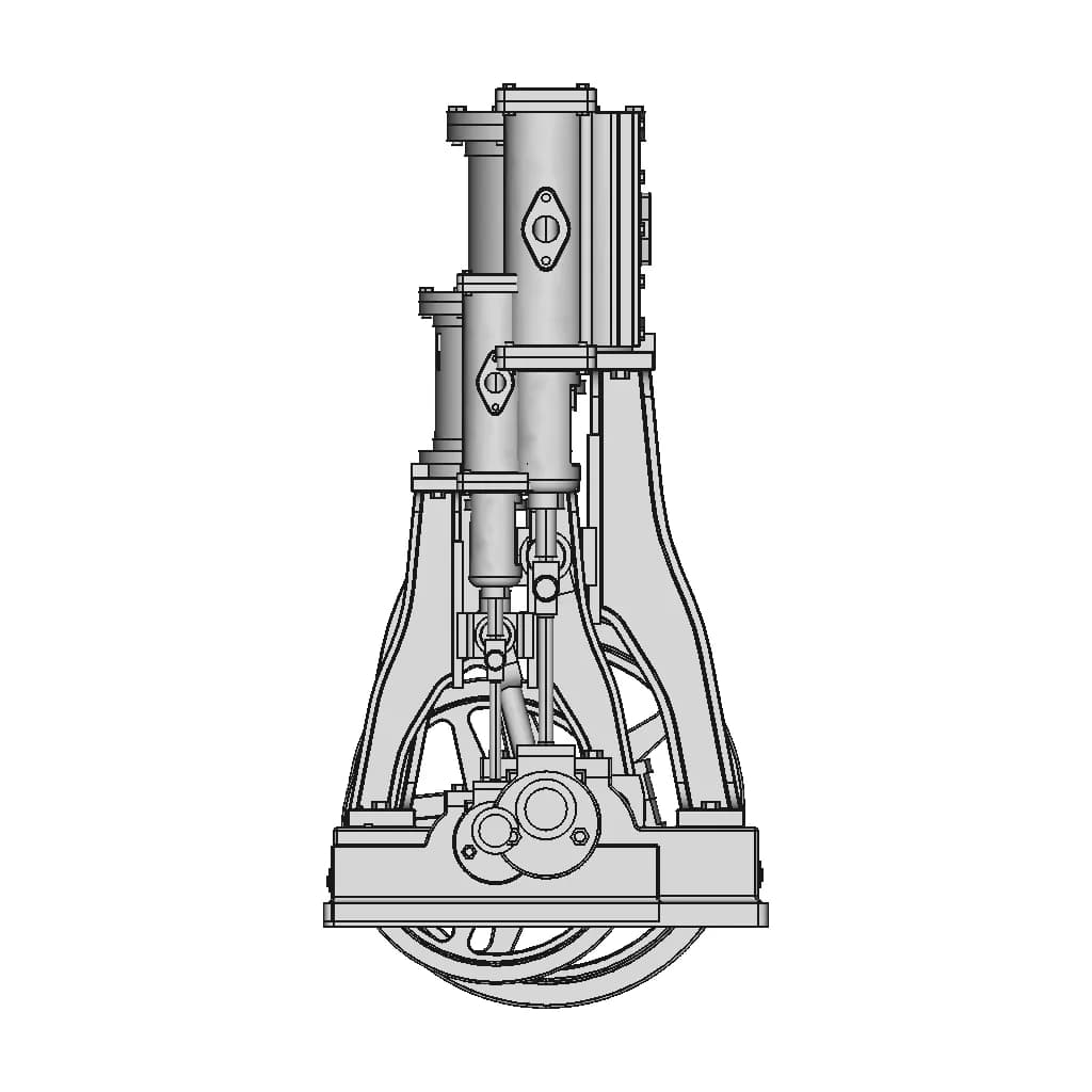Steam Engine Assembly - Downloadable CAD Representation_90_0_degree_snapshot