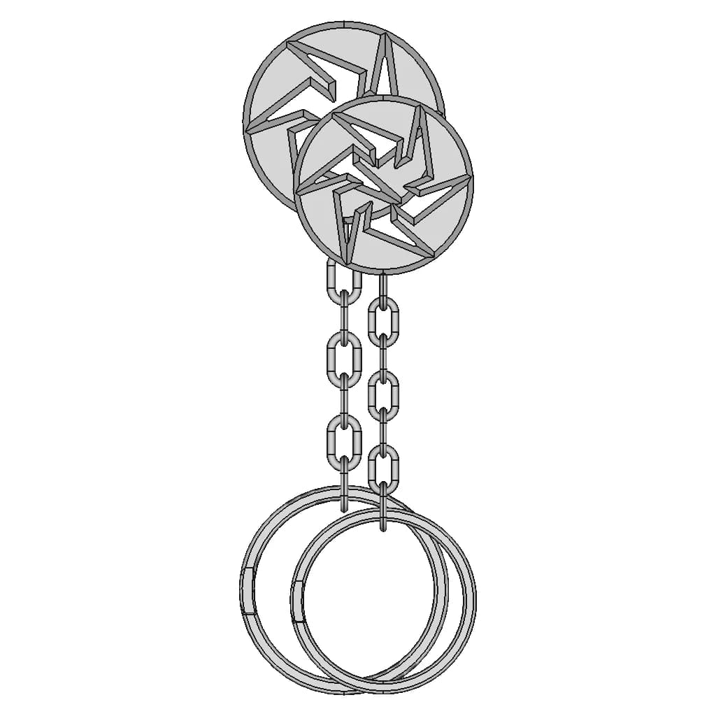 Keychain 3 | High-Quality CAD Model_90_0_degree_snapshot