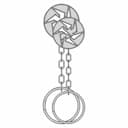 Keychain 3 | High-Quality CAD Model_90_0_degree_snapshot