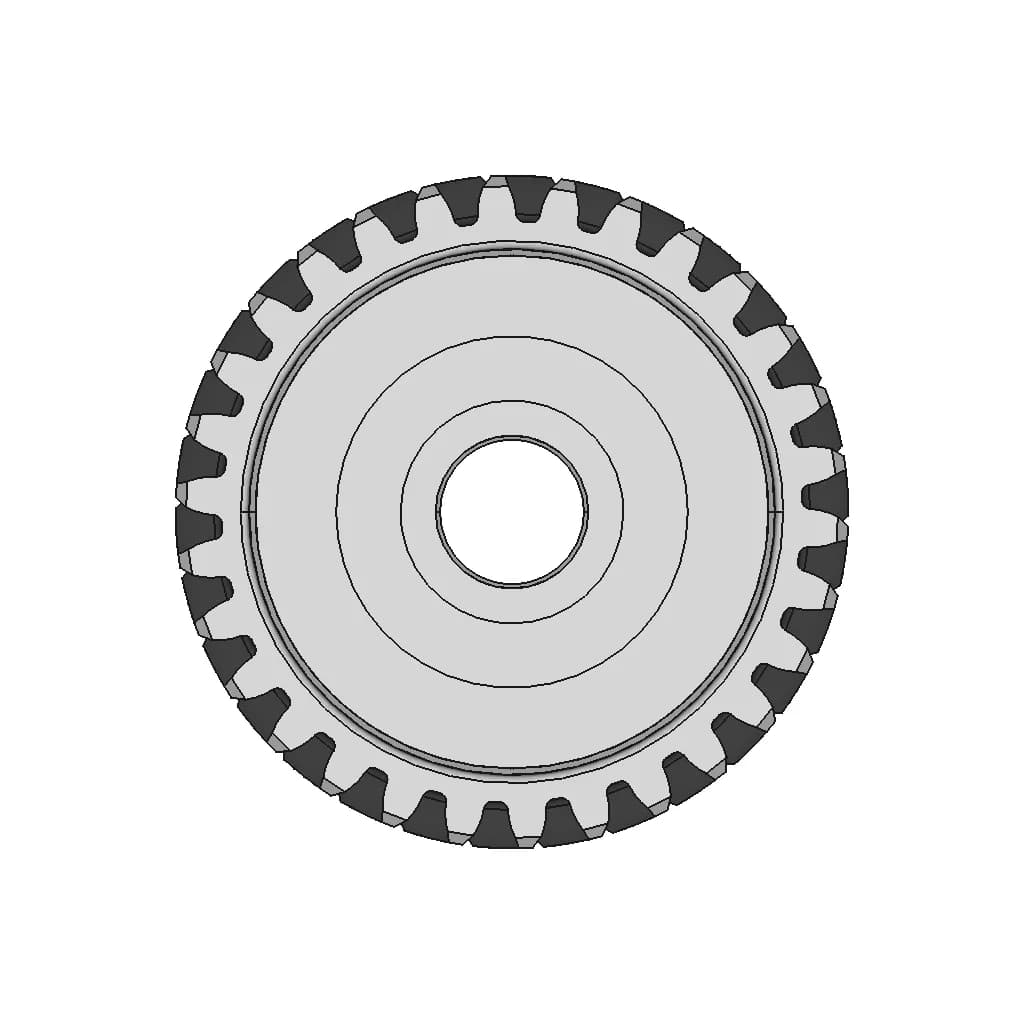 Metric Parallel Gear (Module -1) | High-Quality CAD Model_0_90_degree_snapshot