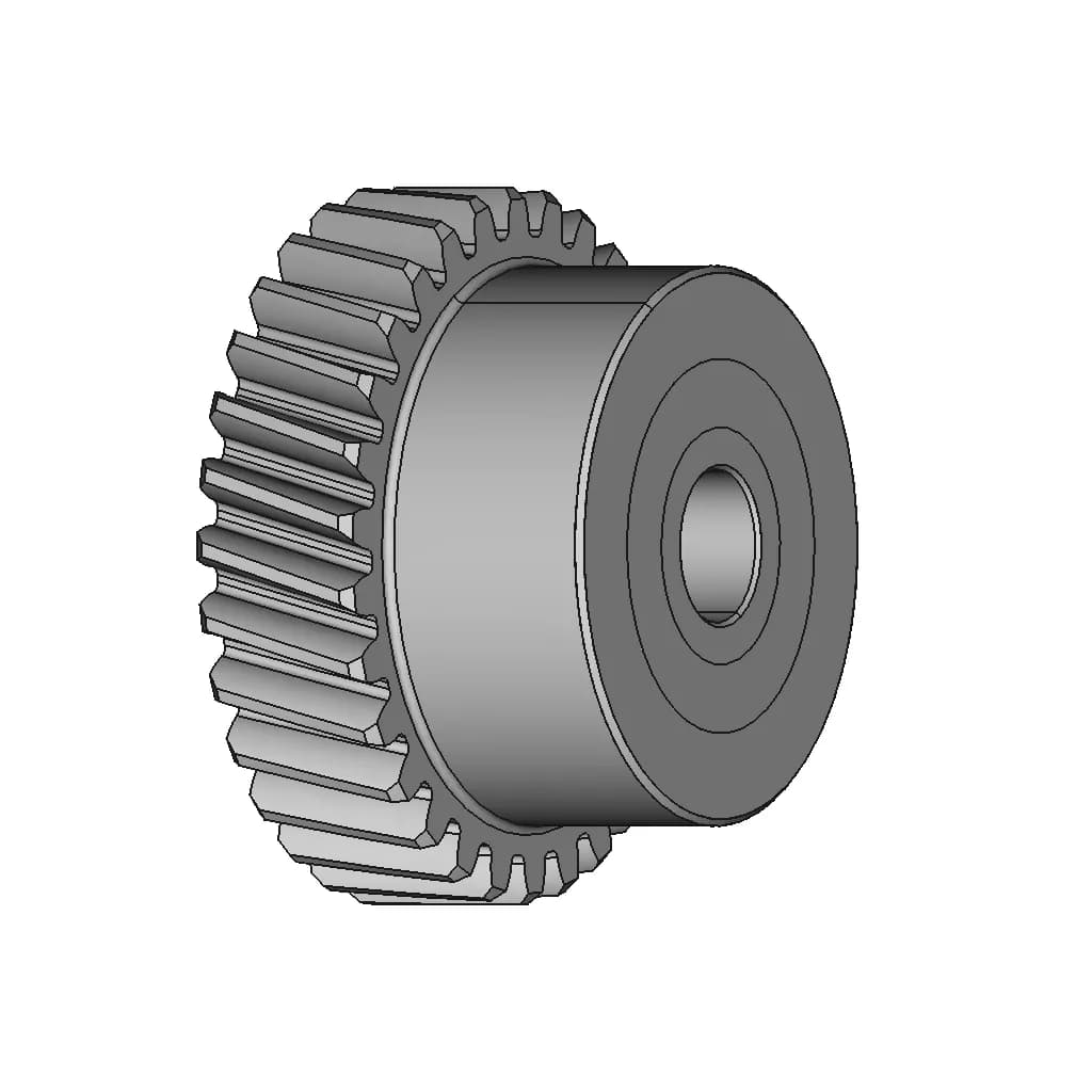 Metric Parallel Gear (Module -1) | High-Quality CAD Model_60_30_degree_snapshot