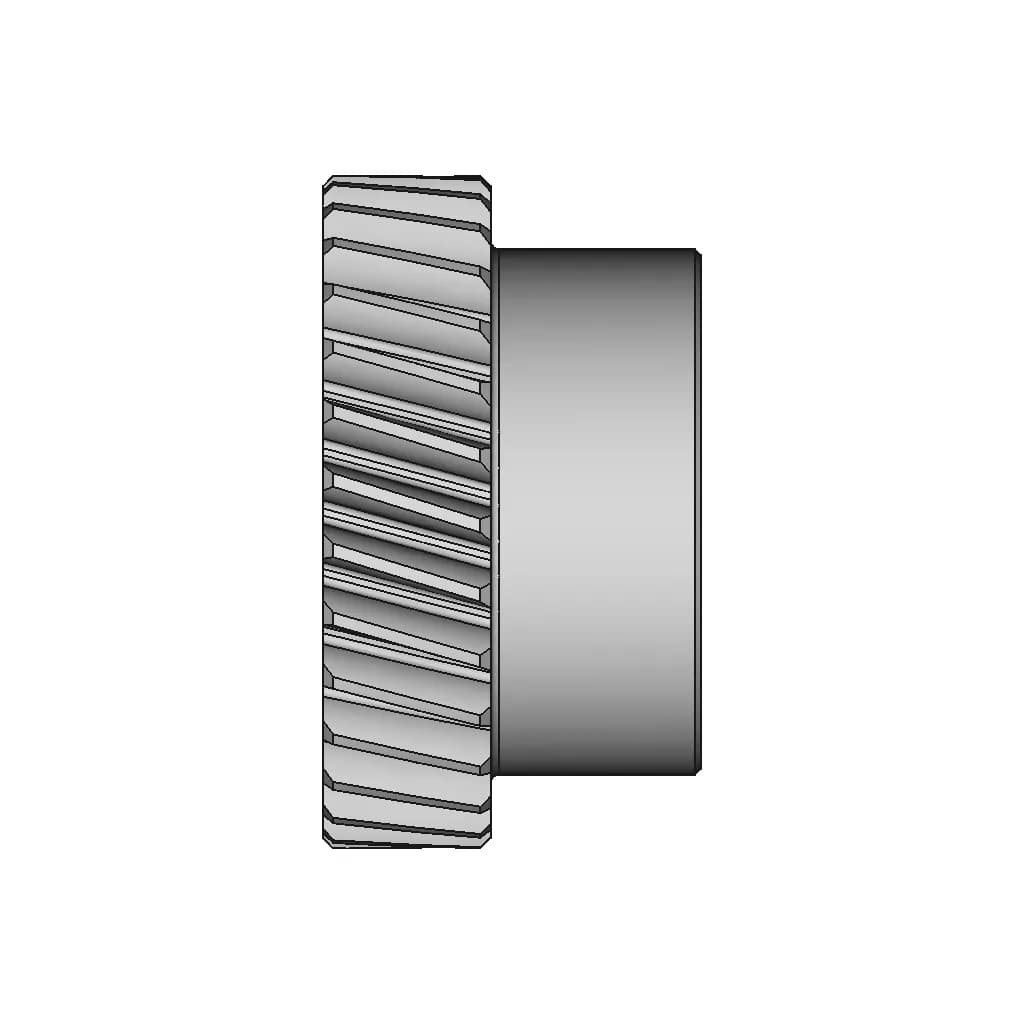 Metric Parallel Gear (Module -1) | High-Quality CAD Model_90_0_degree_snapshot