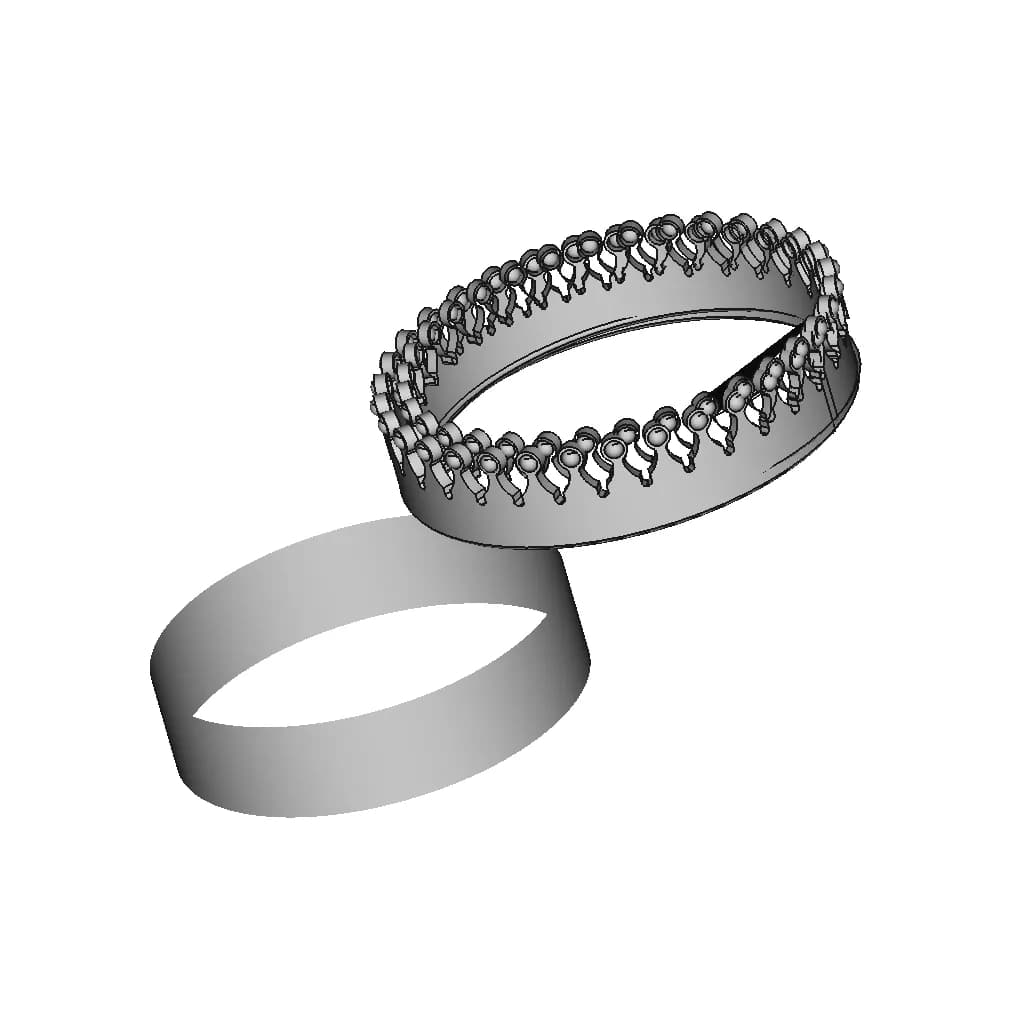 Golden Crown With Jewels | High-Quality CAD Model_60_30_degree_snapshot