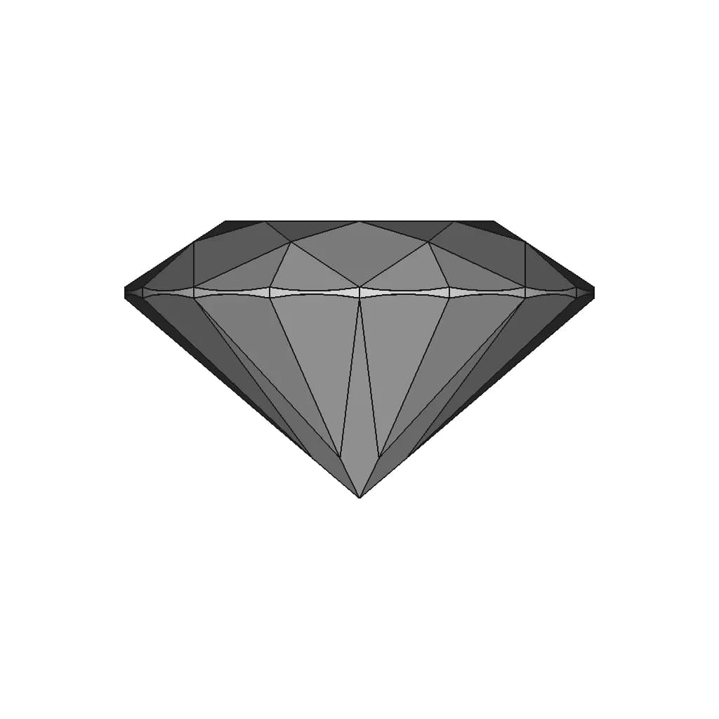 Diamond (Round Brilliant Cut) | 3D Engineering Design File_0_0_degree_snapshot