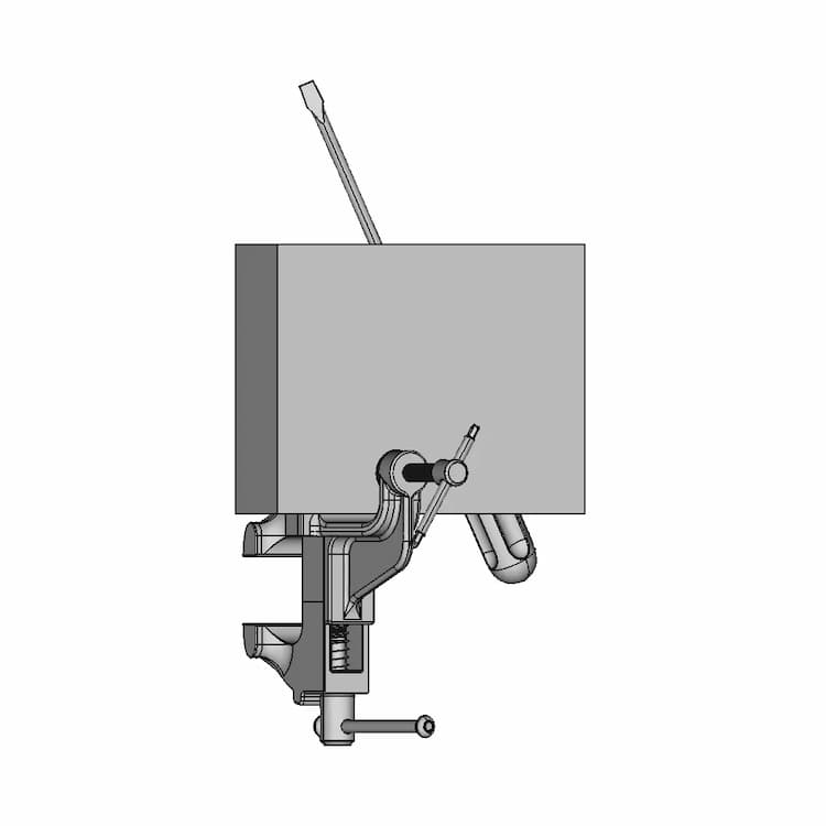 Mechanical Bench Vise And Slotted Screwdriver - Standard Mechanical Component
